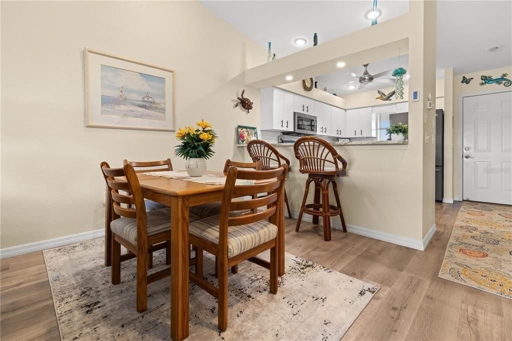 DINING AREA AND BREAKFAST BAR