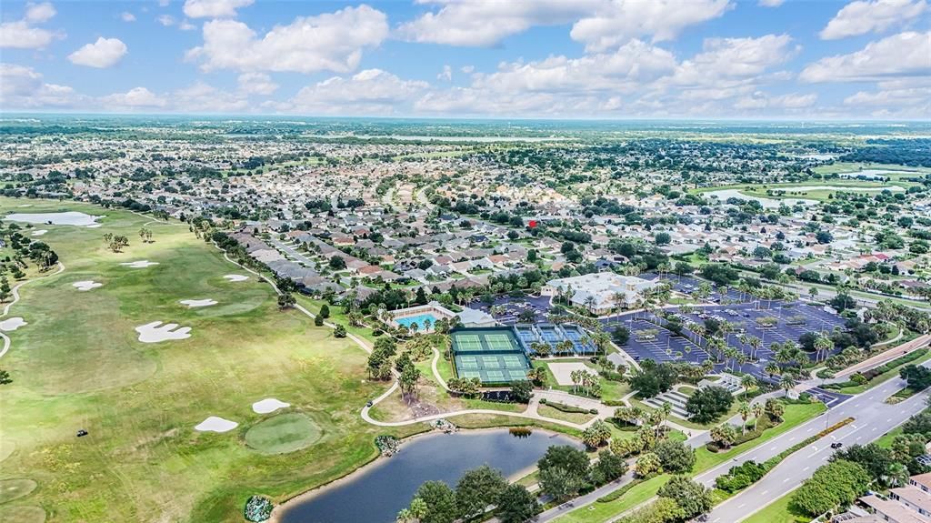 AERIAL of Seabreeze Rec Center - Looking North - showing just how close this home is to all of the recreation action!