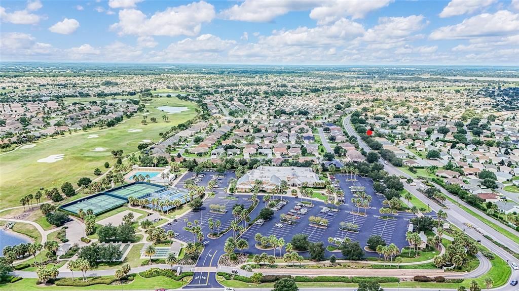 AERIAL of Seabreeze Rec Center - Looking Northwest - Showing the full recreation site.