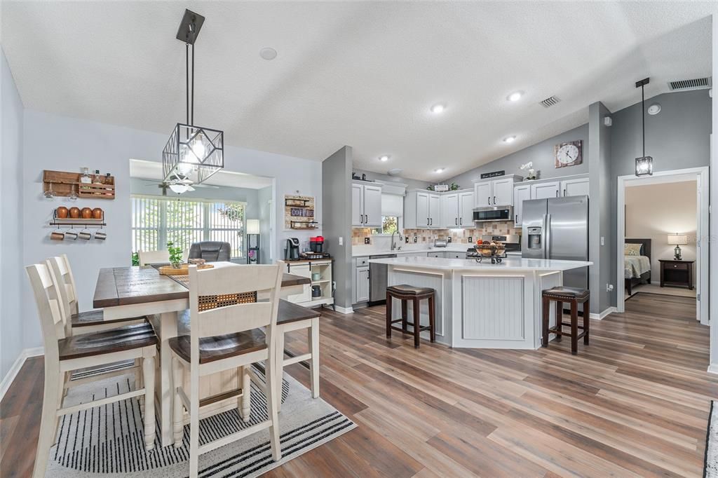 DINING ROOM (L) & KITCHEN (R)