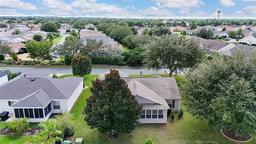 ELEVATED REAR EXTERIOR - Shows mature trees which provide privacy