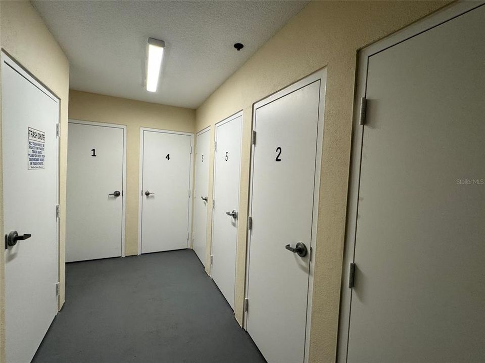 Private Storage across from unit.