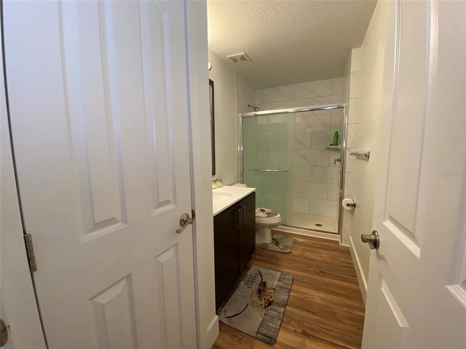 Full Sized Closet in Bathroom