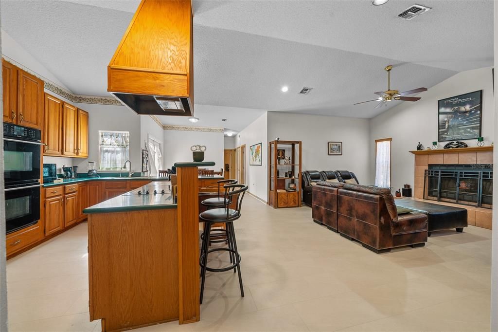 Kitchen and Family room combo