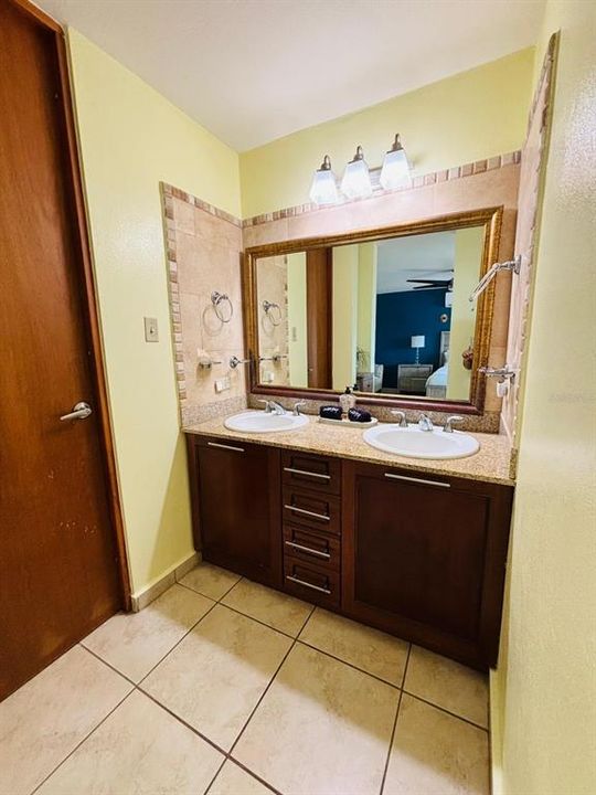 Vanity in the master bathroom