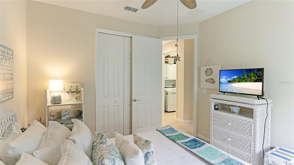 Spacious Second Bedroom with ceiling Fan