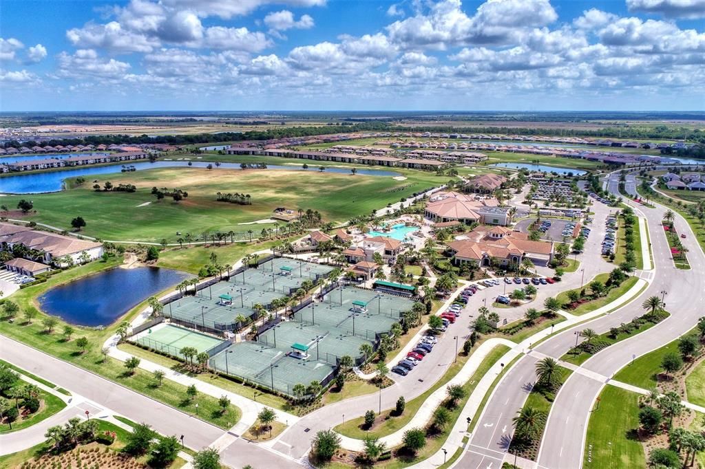 AERIAL VIEW OF COURTS