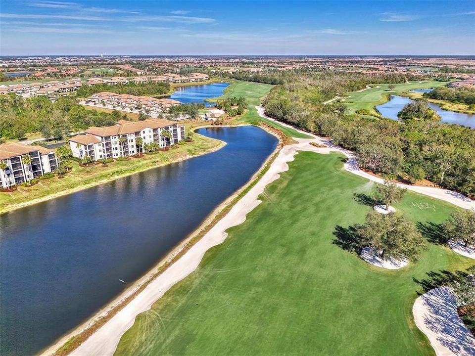 AERIAL VIEW OF LARGE LAKE/GULF COURSE