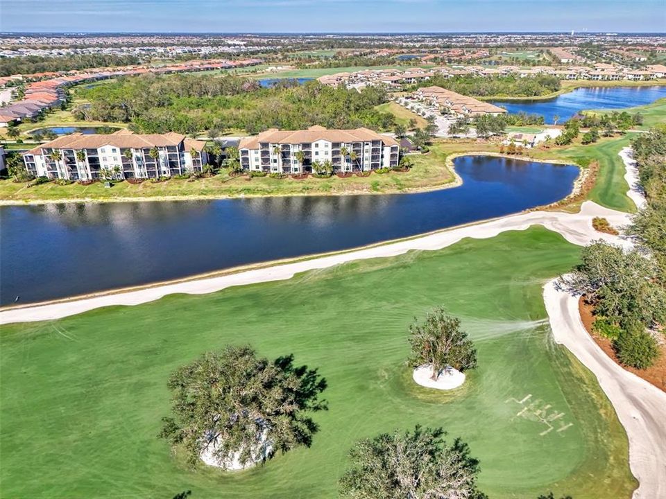 AERIAL VIEW OF THE REAR OF CONDO