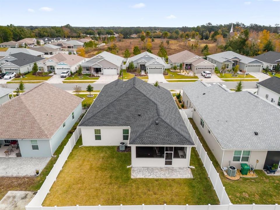 Ariel view of the Backyard