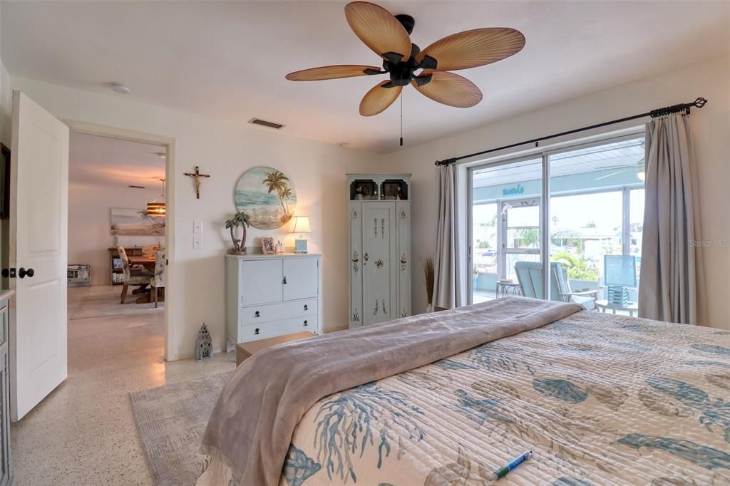 Water views in Primary bedroom