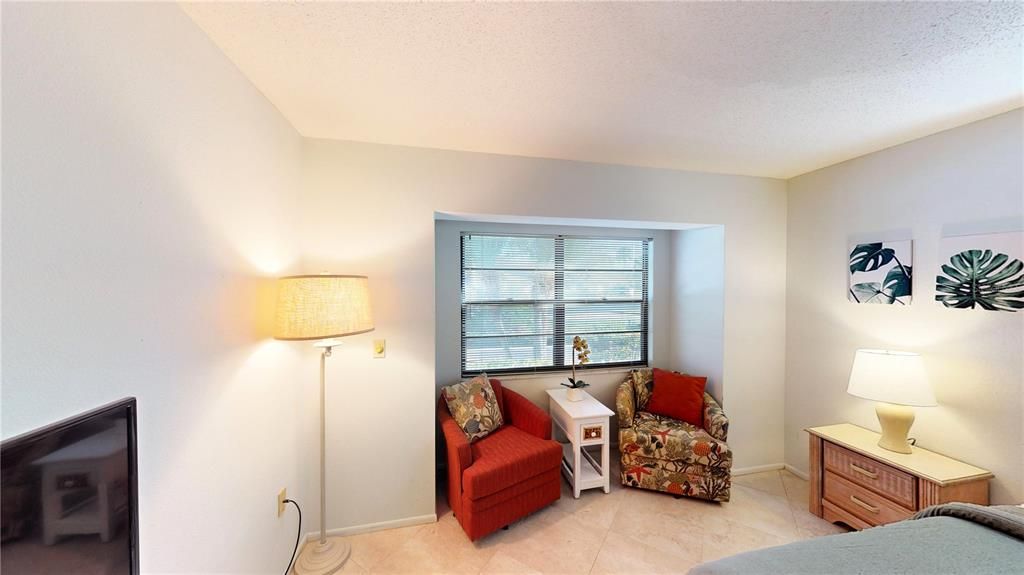 Sitting area in primary bedroom