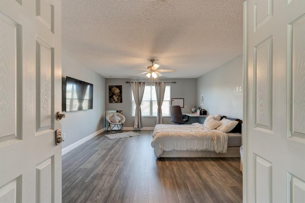 Master Bedroom with double door entry