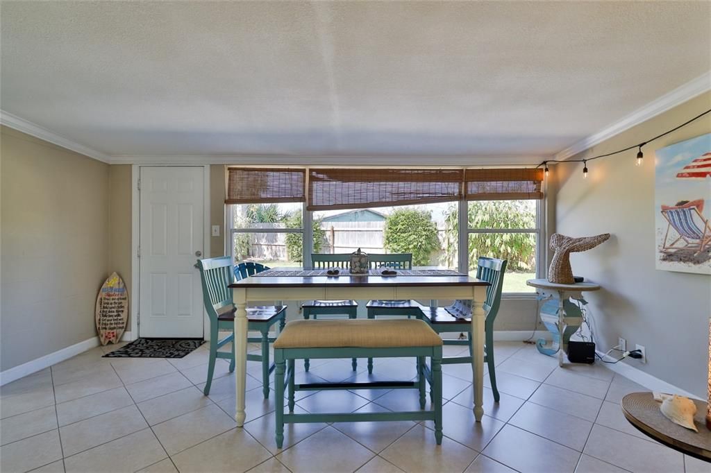 Dining Area with the view of the backyard