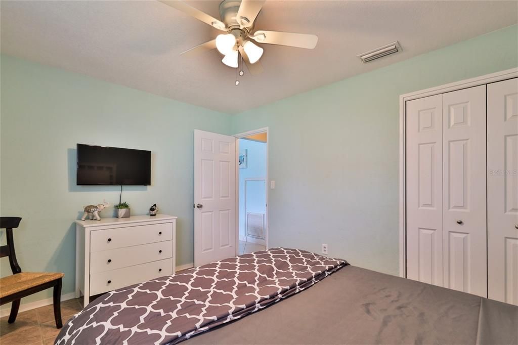 Bedroom one with closet