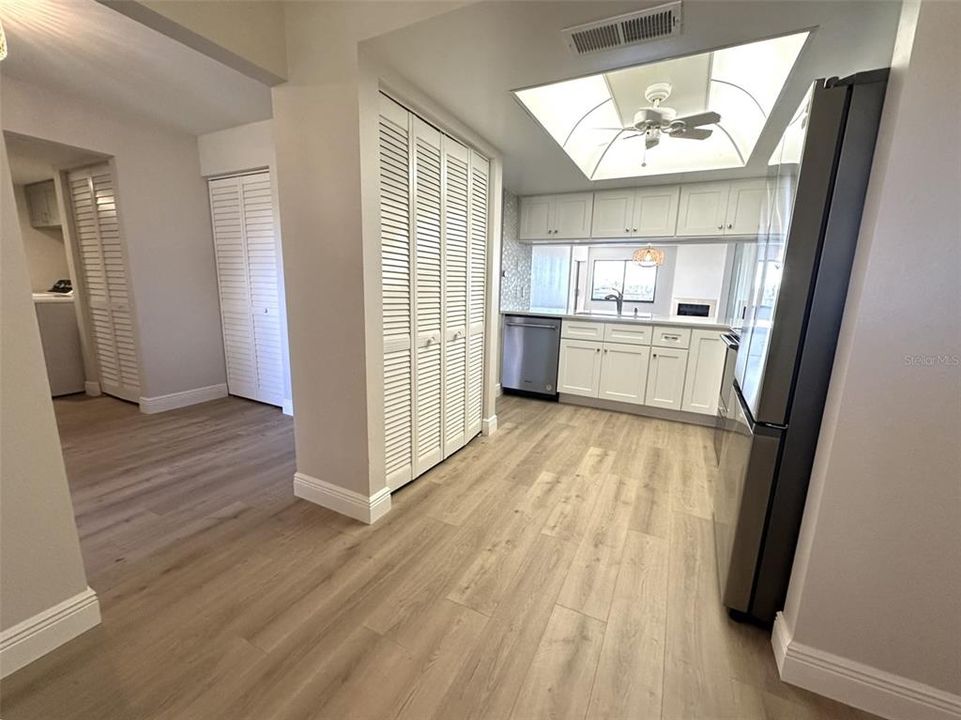 Entry leading to kitchen/bonus space off the kitchen