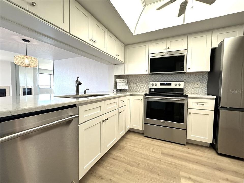 Kitchen with all new stainless appliances