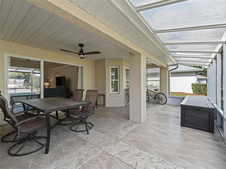 Expanded covered lanai w/Plexiglass covered Birdcage