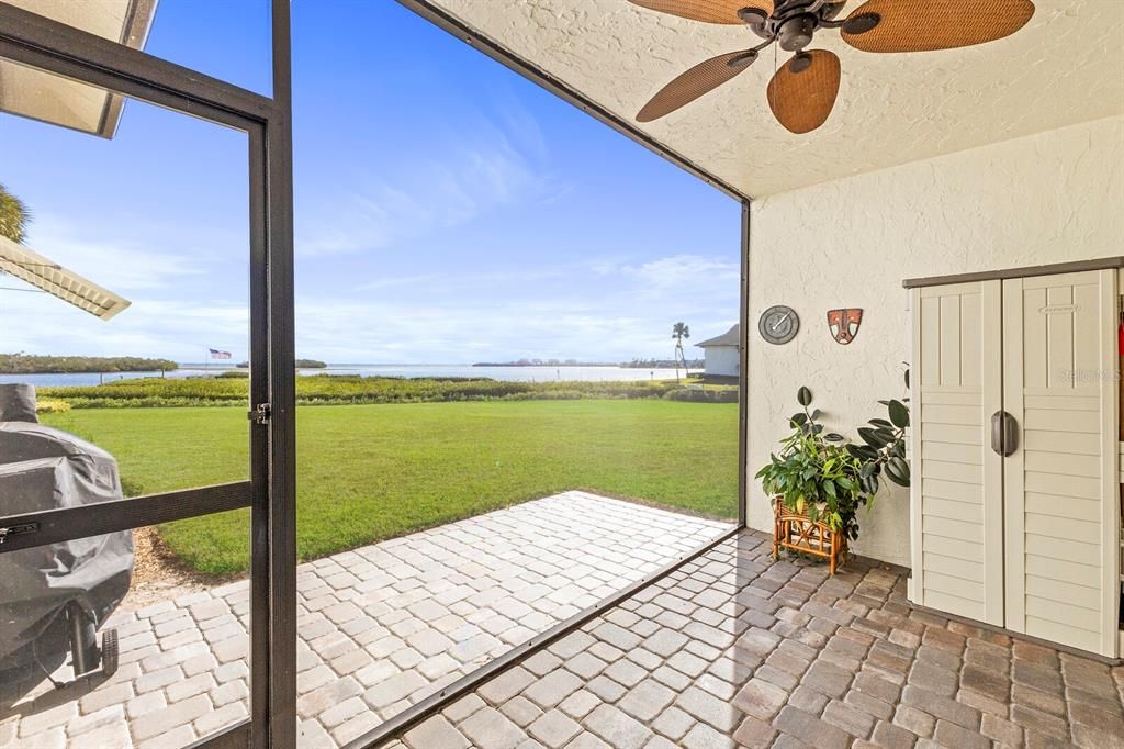 Screened & covered outdoor sitting area