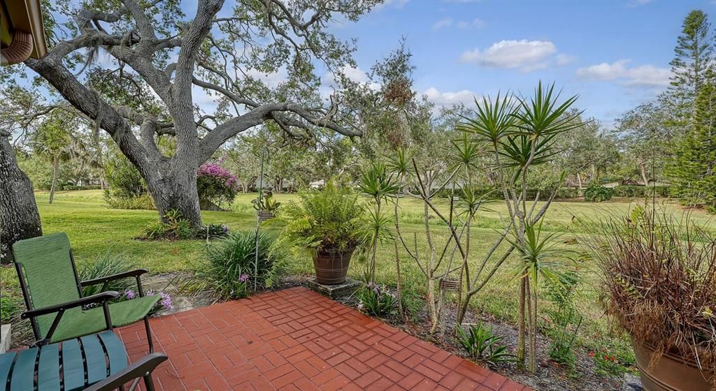 Back Patio showing the expansive, private backyard/greenbelt area!