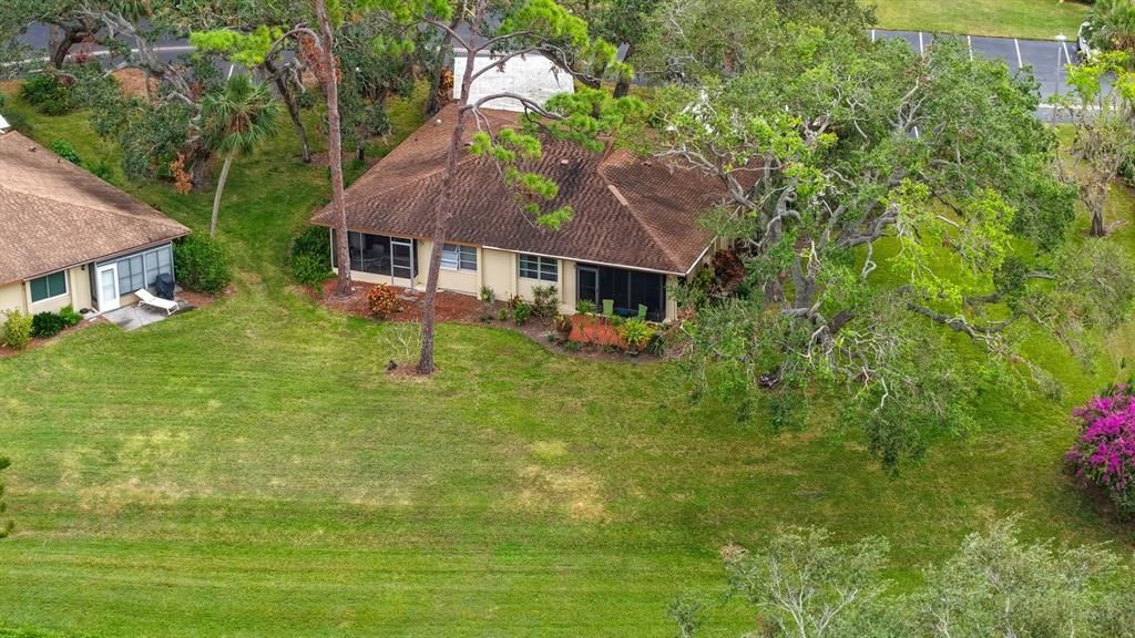 Aerial View of the Exterior Back of the Villa