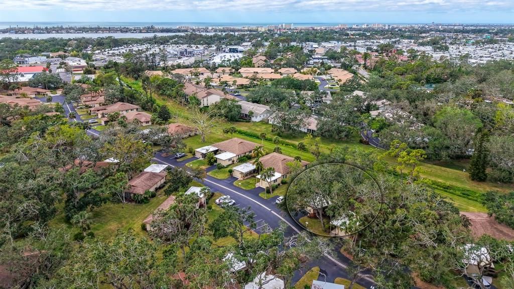 Aerial View showing the proximity to the Intercoastal Waterways, Gulf of Mexico & Siesta Key.