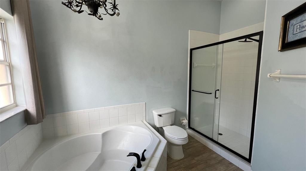 Spacious standup shower in Primary Suite