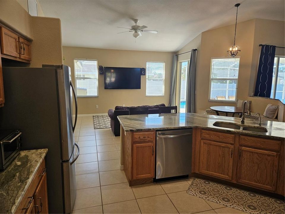 Kitchen and Living Room