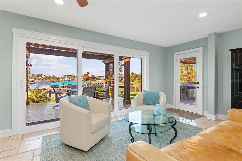 Florida Room with canal view