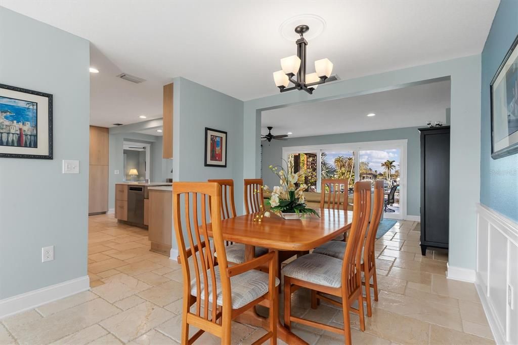 Dining Room with waterfront view