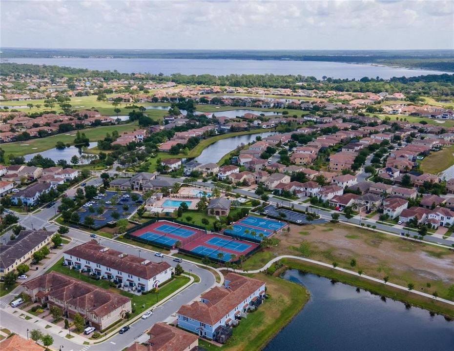 Eagle Creek Community offers amenities such as a Clubhouse, Fitness Center, Gated Community - Guard, Golf Carts OK, Playground, Pool, Restaurant, Tennis Courts and Racketball.