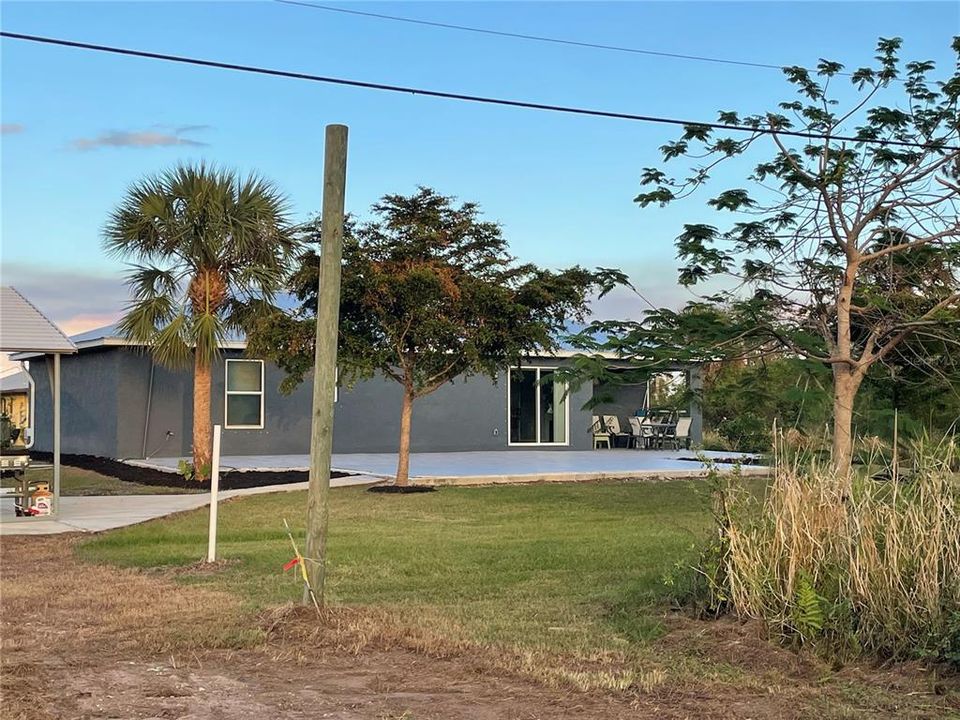 back of house and lanai area