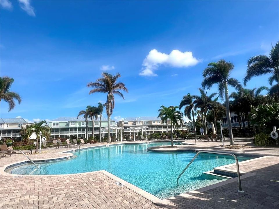 Massive heated resort style pool