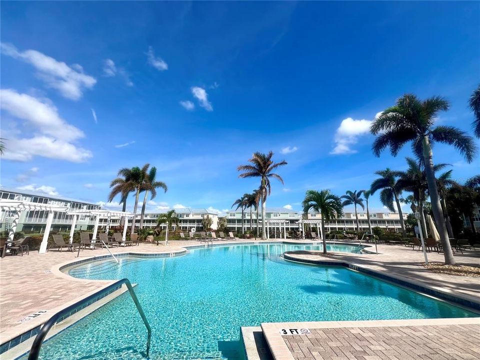 Massive heated resort style pool