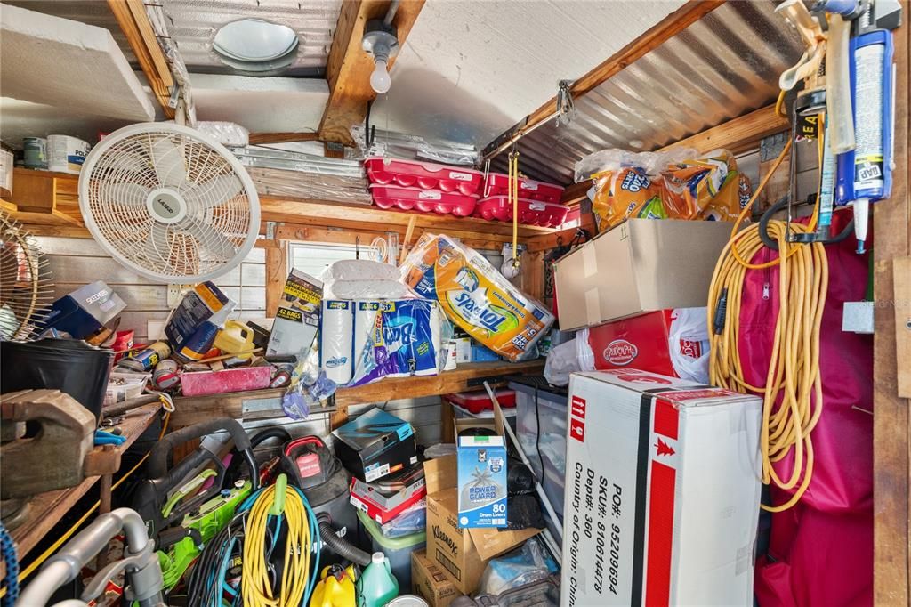 Shed interior