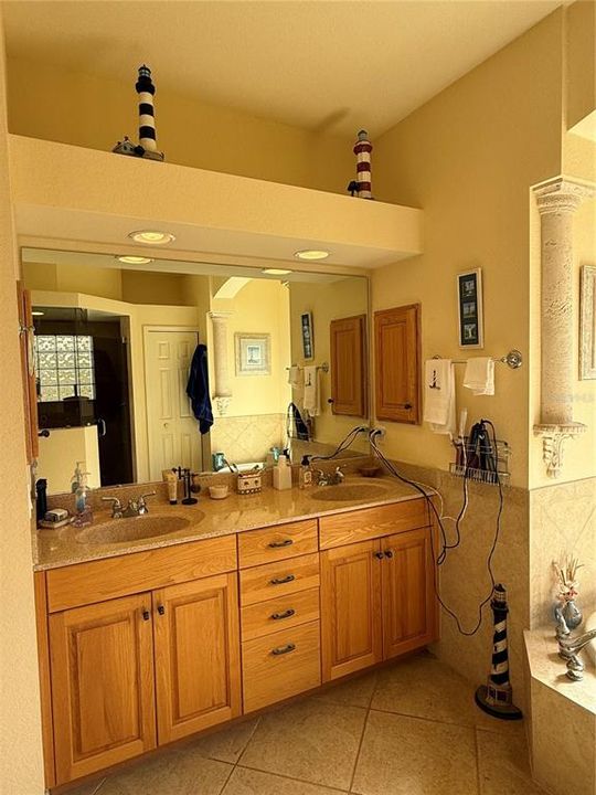 Dual sinks in Owner's Suite bathroom