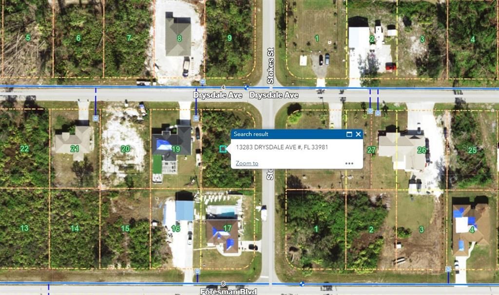 Utility Map showing central water available.