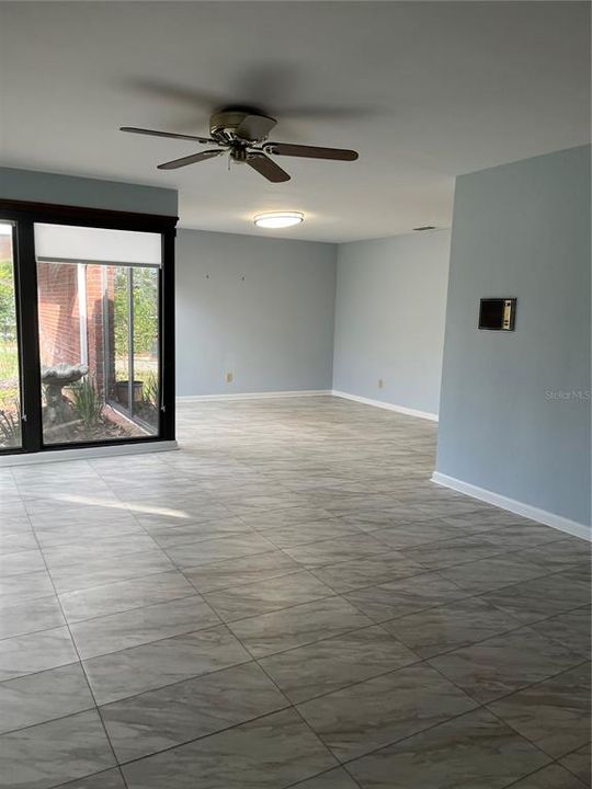 To left of foyer is Living and Dining space.