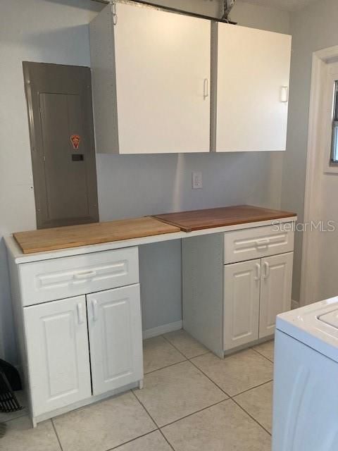 Utility room storage.