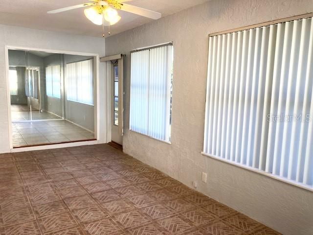 Florida room, looking back into the living room space.