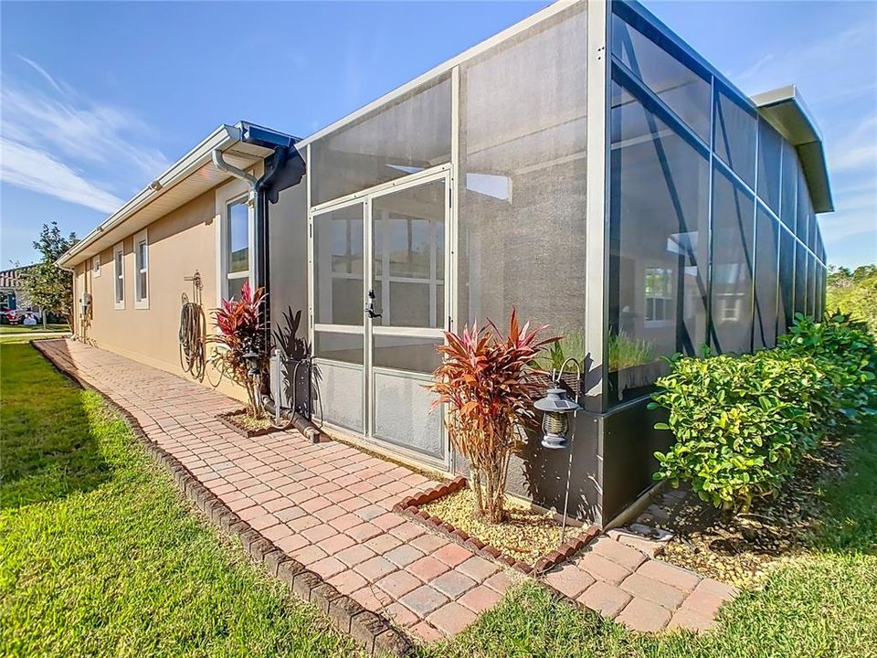 Walkway from front to back of home