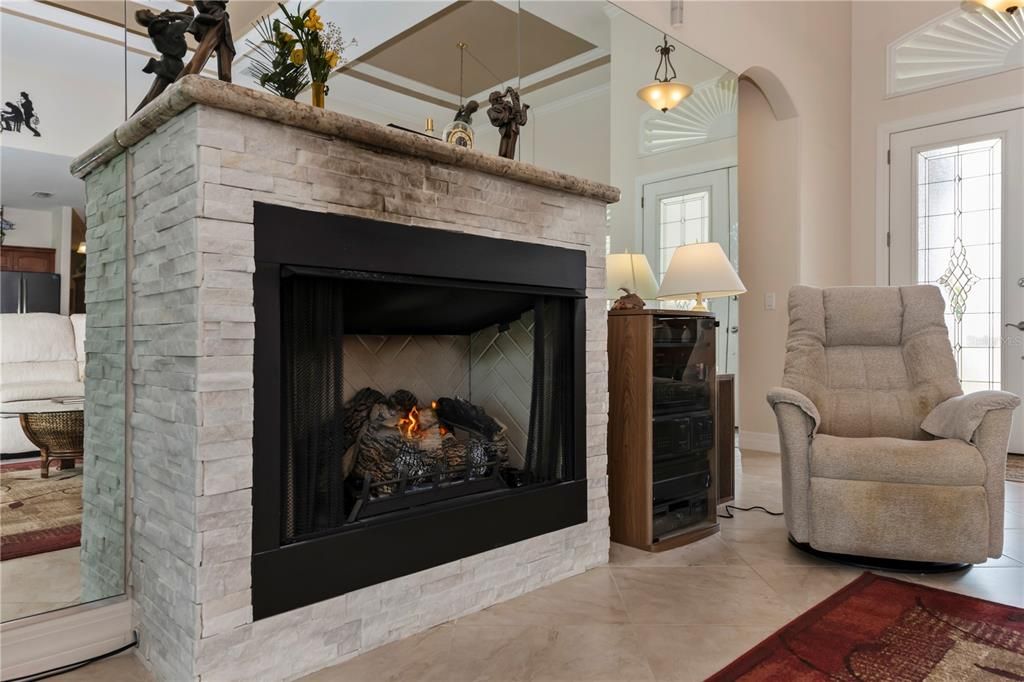 a gas fireplace also!