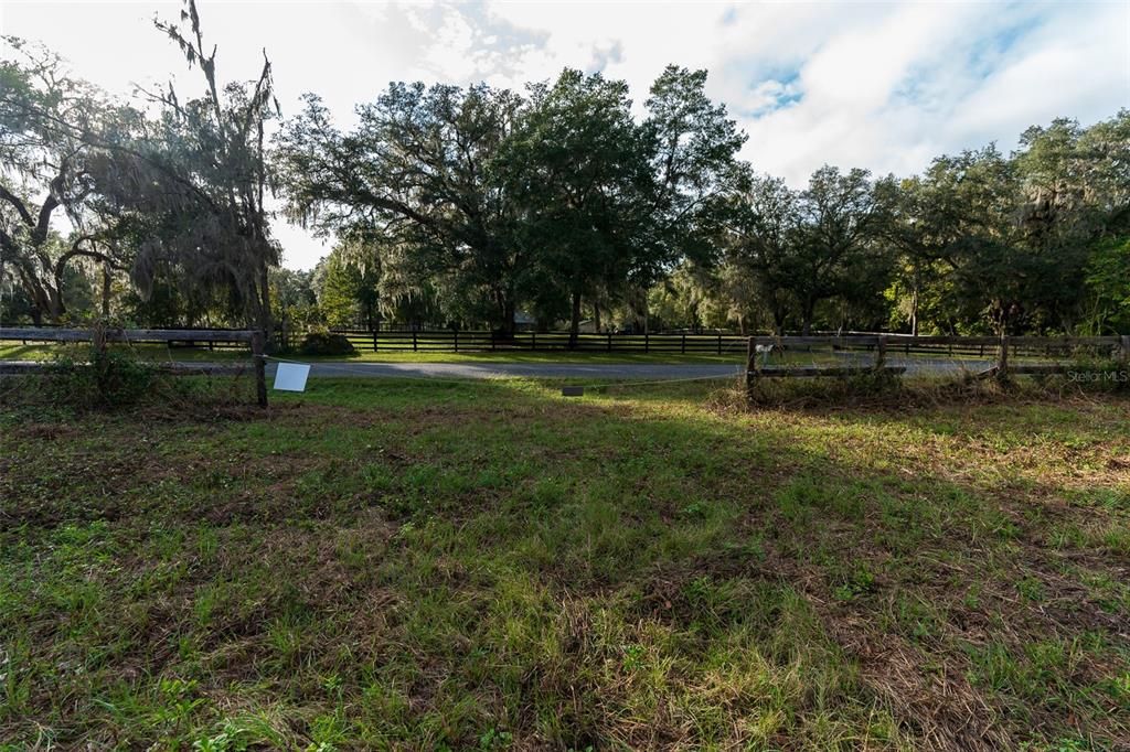 View toward road from property