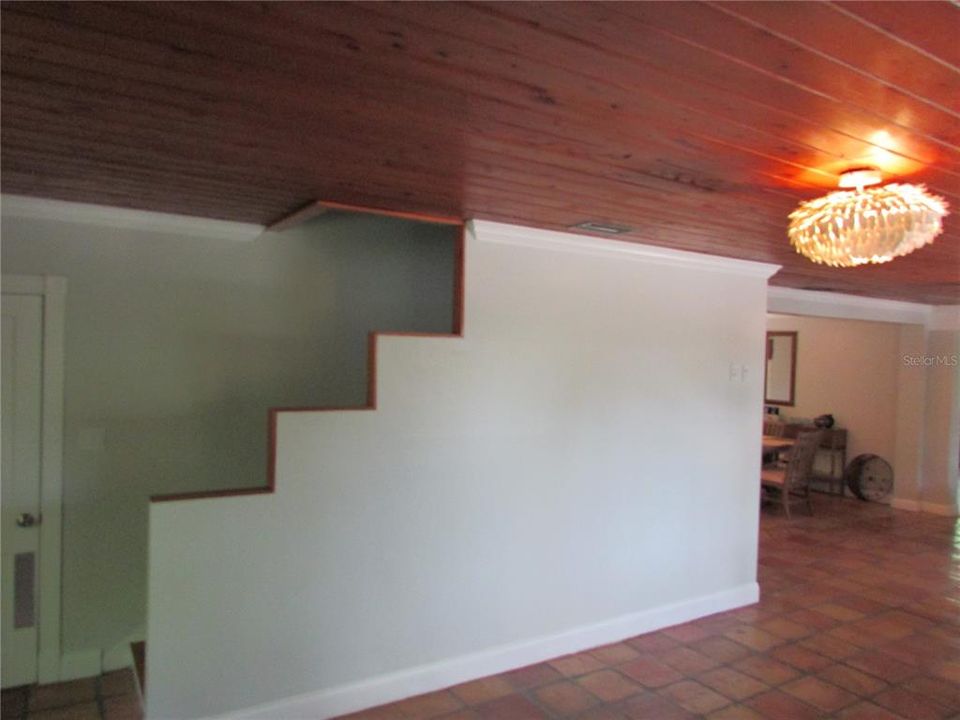 Stairs to master bedroom and bathroom.