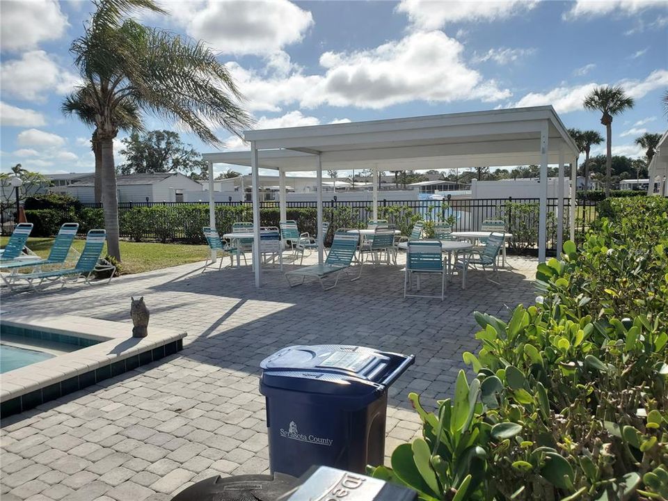 Pool deck at community pool