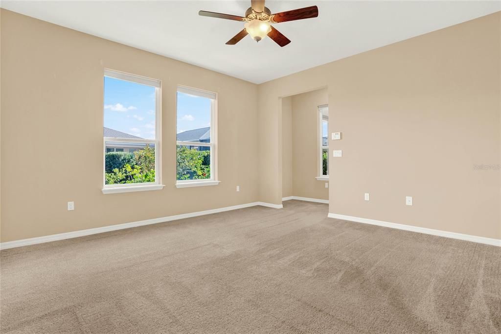 EXPANSIVE  PRIMARY IS WELL DESIGNED SO YOU HAVE A PRIVACY WALL IN ENTRY SO YOU DO NOT SEE IT FROM LIVING ROOM!