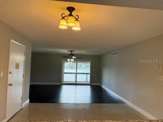 VIEW FROM KITCHEN INTO LIVING ROOM