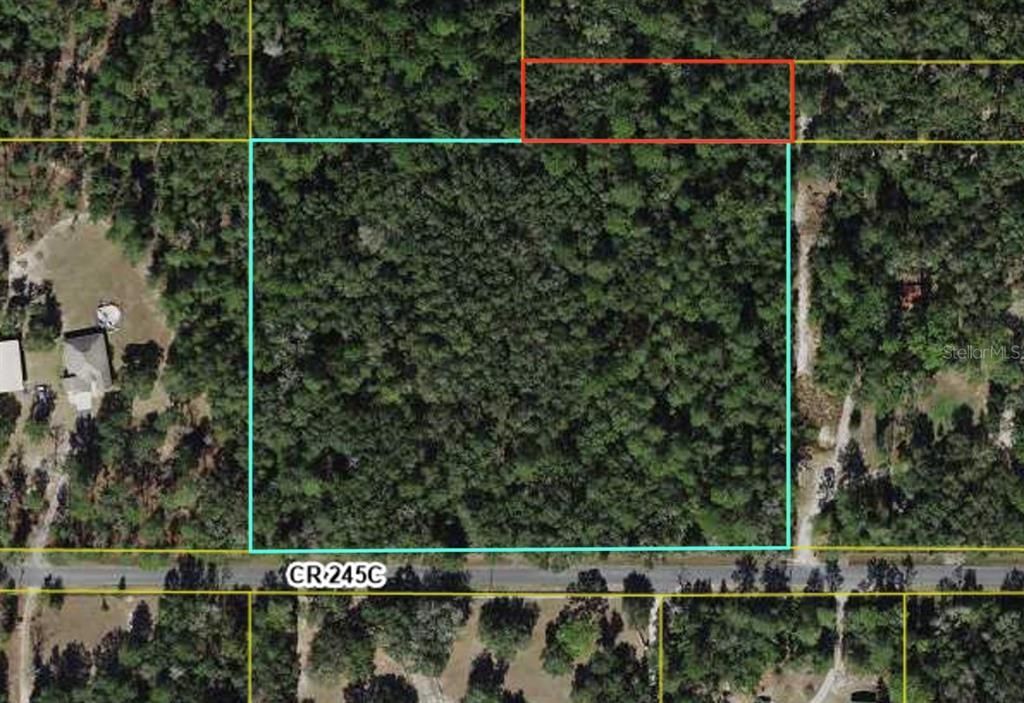 Property Appraiser AerialBlue Line: 7.45 acresRed Line: .72 acre