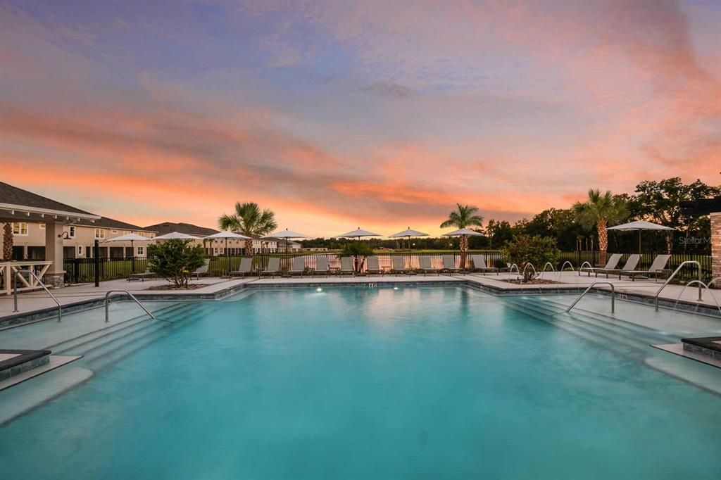 Evening View at Pool