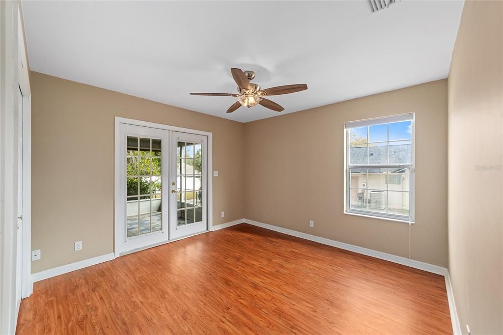 Spare Bedroom with access to back porch